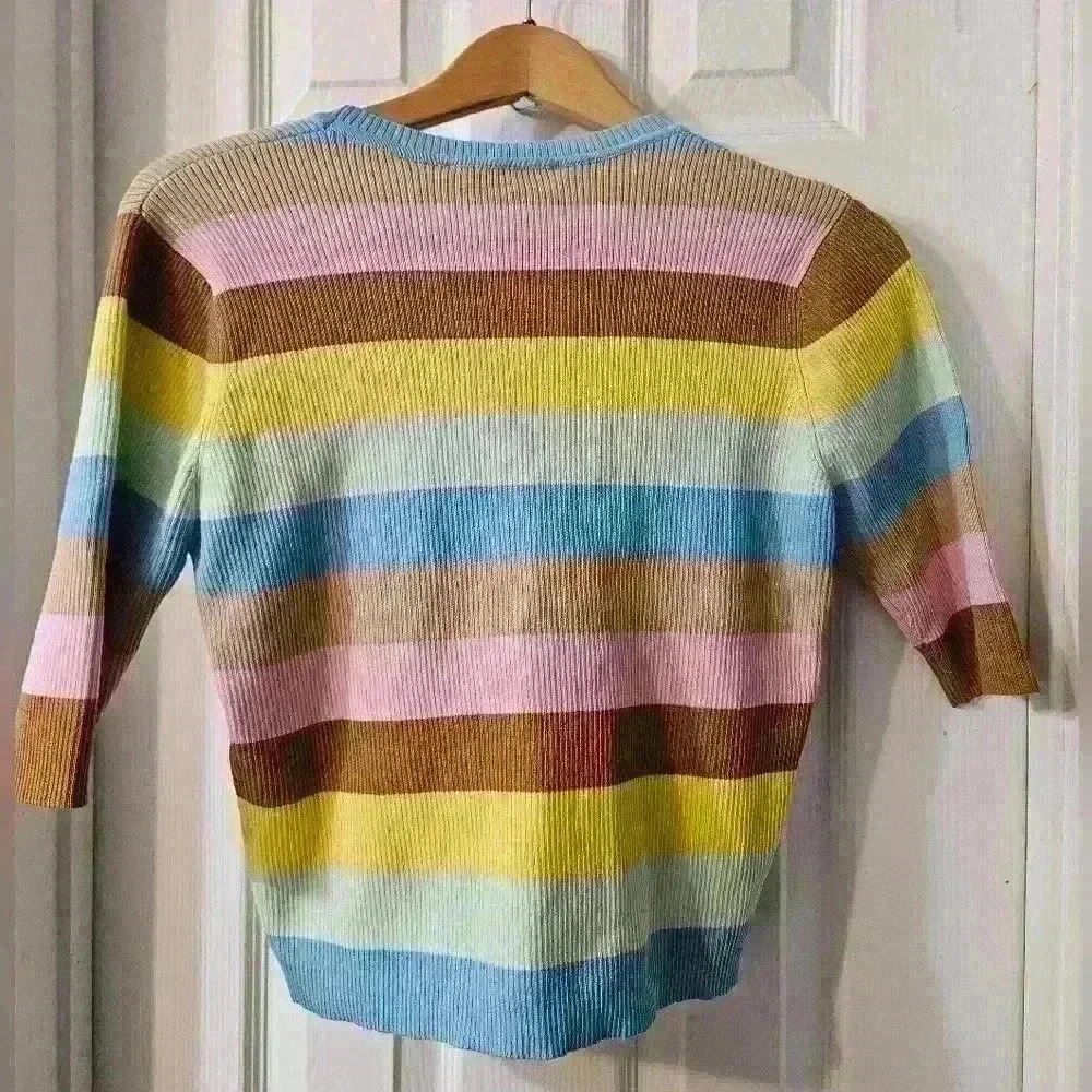 NWT ENGLISH FACTORY Multi Color Stripe Sweater NWT - image 5